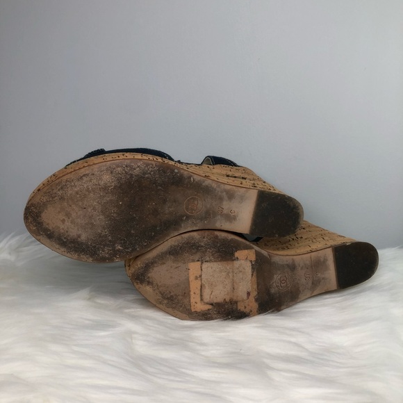 Authentic Chanel denim wedges heels - Picture 7 of 8